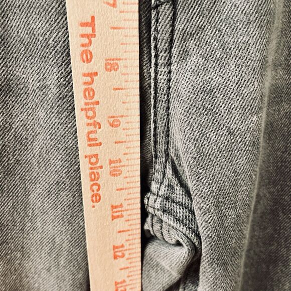 Levi's Low Pro Straight Jeans Women's 29 Mid-Rise Gray Wash Splatter Detail Hem - Picture 6 of 10